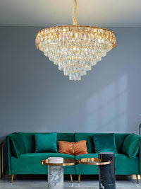 Gold Tiered Crystal Chandelier CL8662