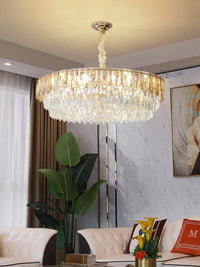 Gold Tiered Crystal Chandelier CL8665