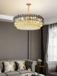 Gold Tiered Crystal Chandelier CL8866