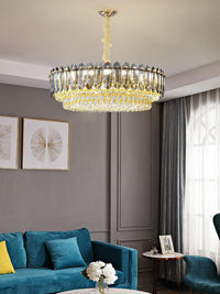 Gold Tiered Crystal Chandelier CL8866
