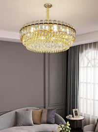 Gold Tiered Crystal Chandelier CL8866