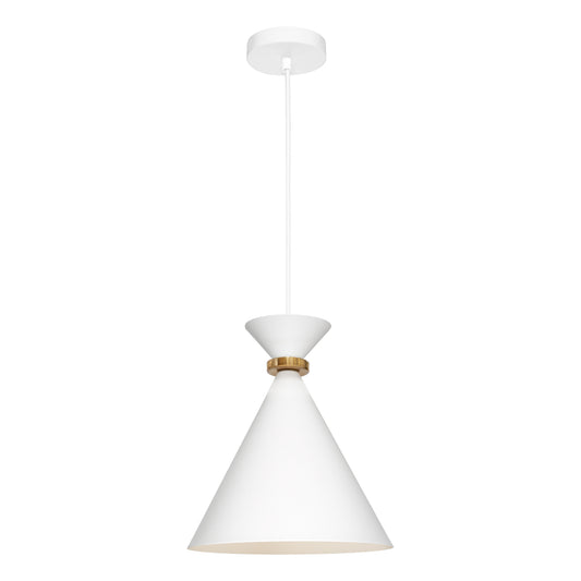 Julia 1-Light Small Pendant — White