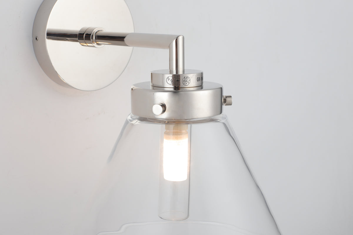 Matisse 1-Light Wall Light — Polished Nickel — view 3