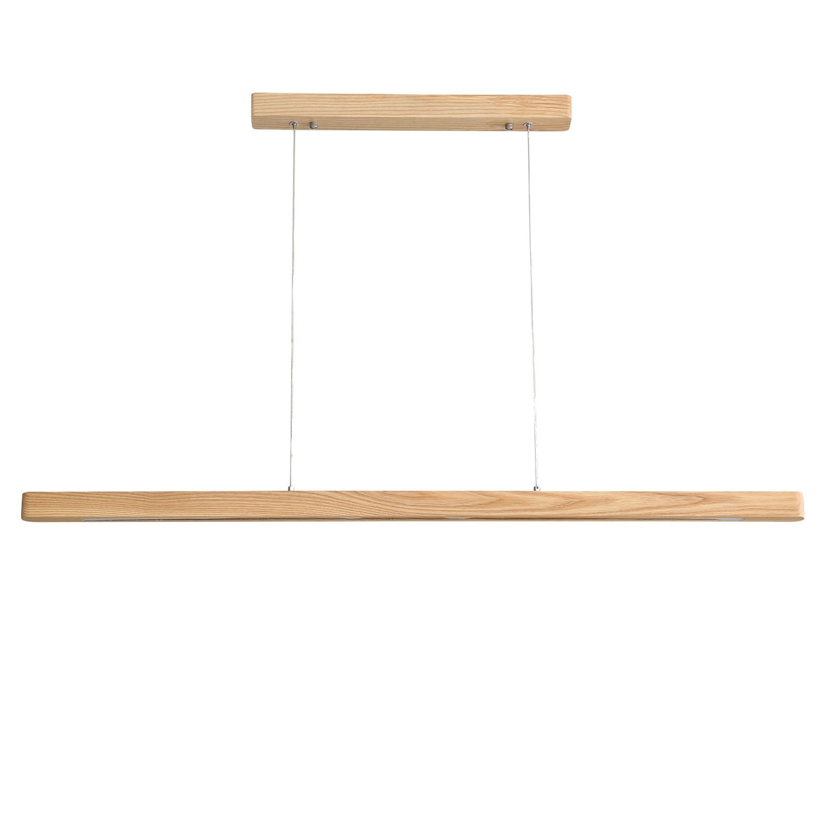 Ash Timber Linear LED Pendant ALPHA 150cm — Tri-Colour Dining & Kitchen Island Light