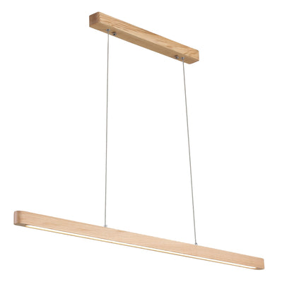 Ash Timber Linear LED Pendant ALPHA 150cm — Tri-Colour Dining & Kitchen Island Light