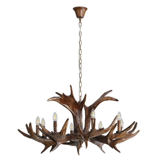 Antler Chandelier RAMURE 8 Light — Statement Dining & Entry Pendant