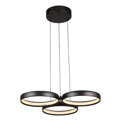 Olympus 3-Light LED Pendant — Black — view 2
