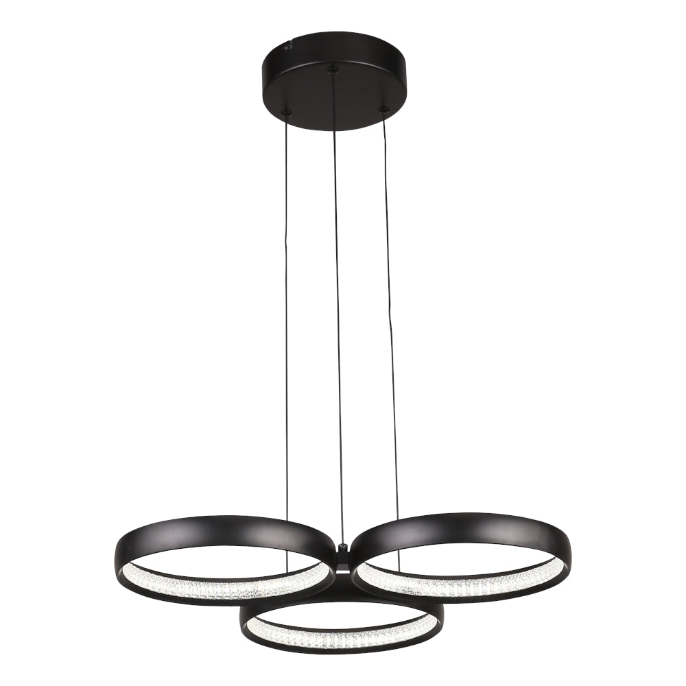 Olympus 3-Light LED Pendant — Black — view 5