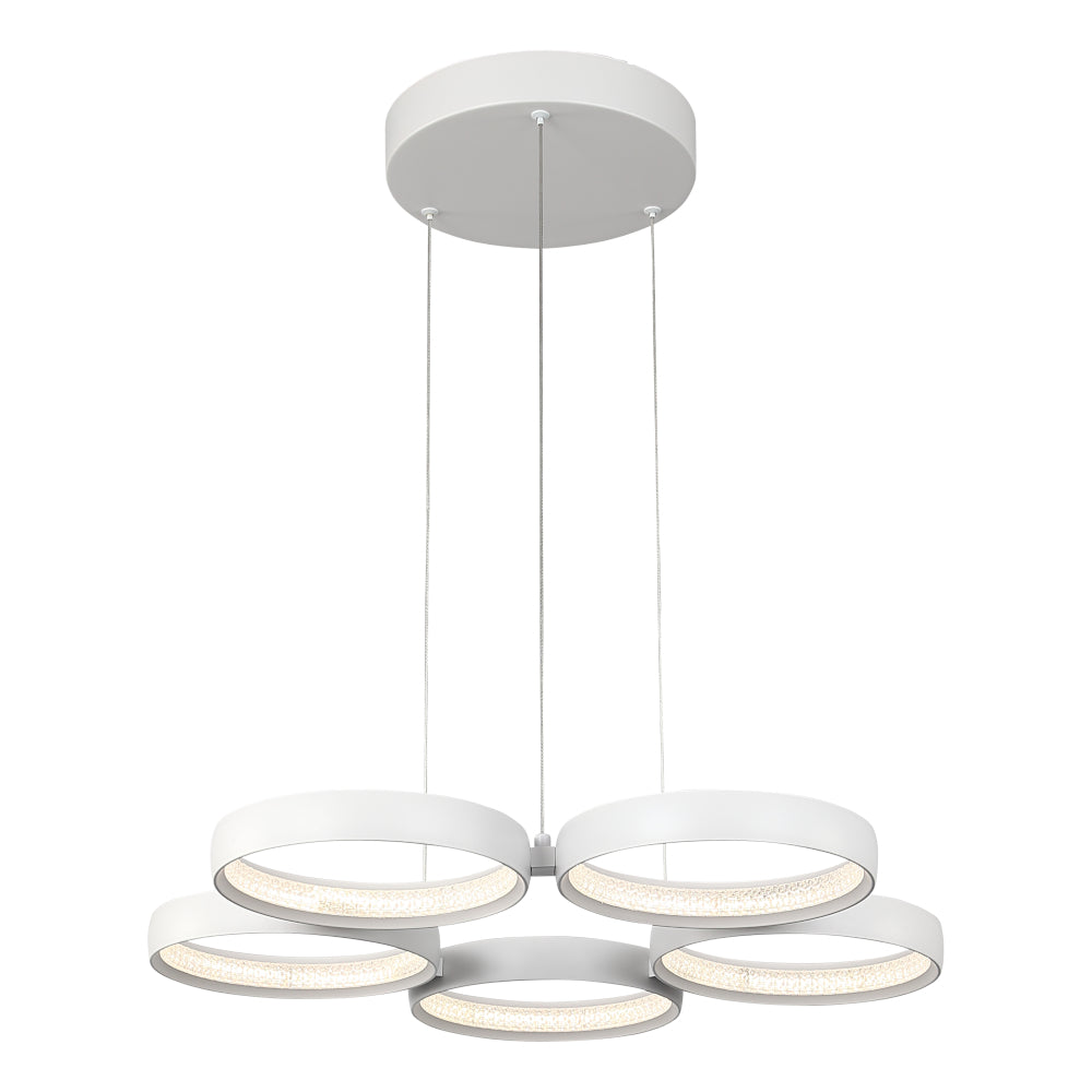 Olympus 5-Light LED Pendant — White — view 3
