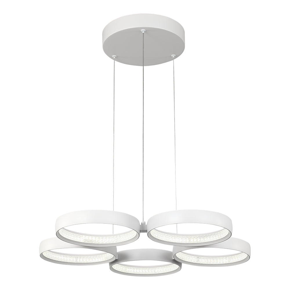 Olympus 5-Light LED Pendant — White — view 4
