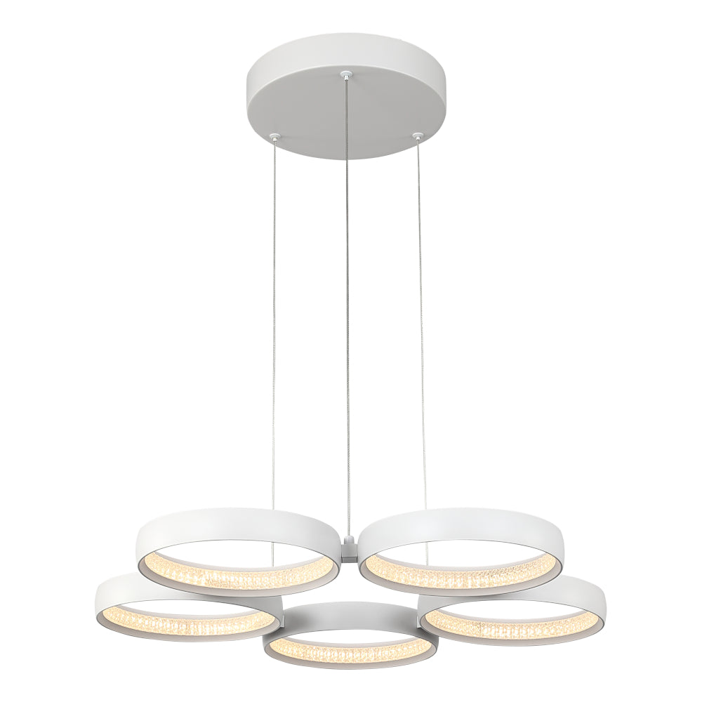 Olympus 5-Light LED Pendant — White — view 5