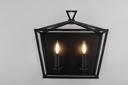 Perigan 2-Light Wall Light — Black — view 3