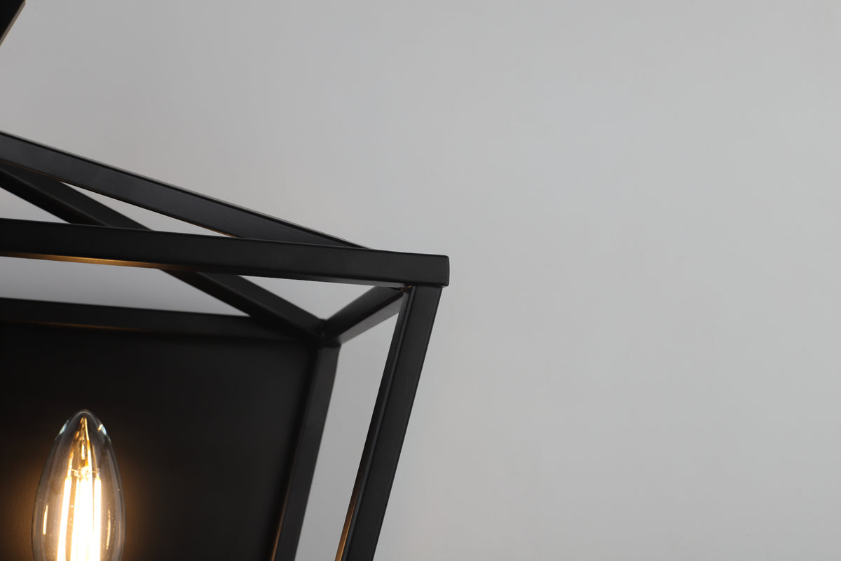 Perigan 2-Light Wall Light — Black — view 4