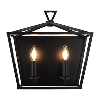 Perigan 2-Light Wall Light — Black — view 7