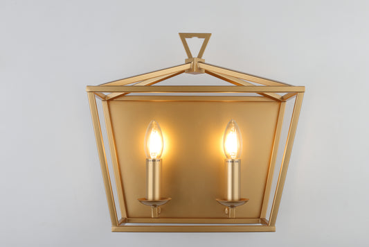 Perigan 2-Light Wall Light — Matt Gold