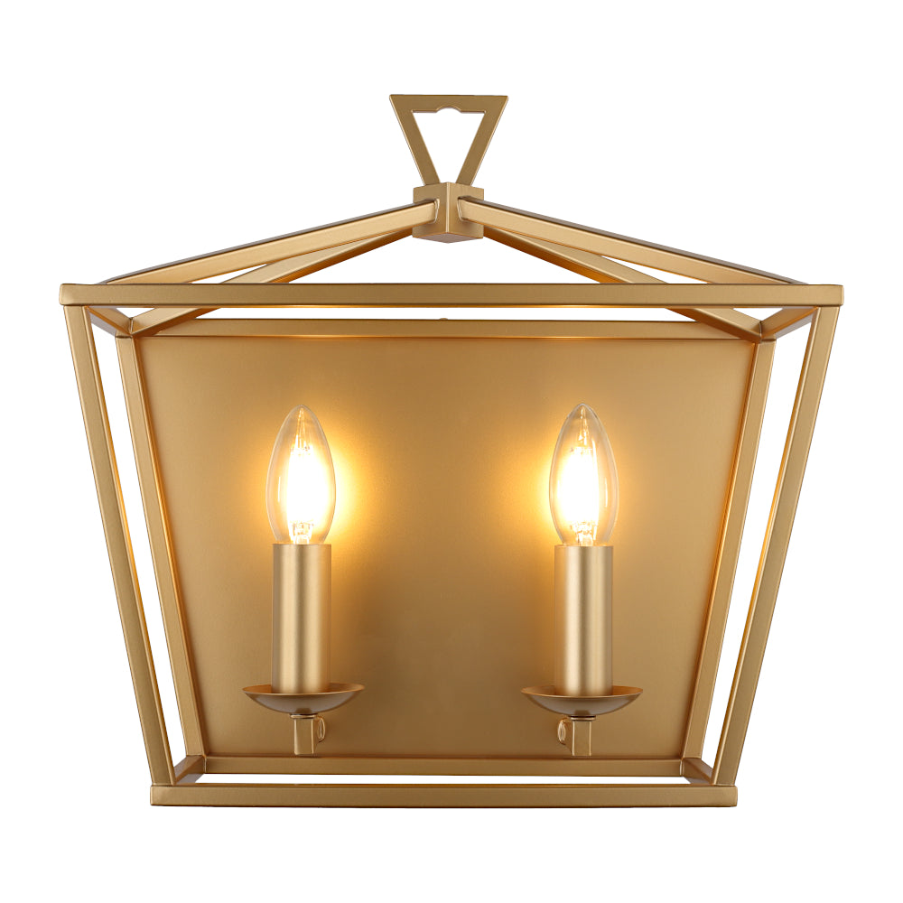 Perigan 2-Light Wall Light — Matt Gold — view 12