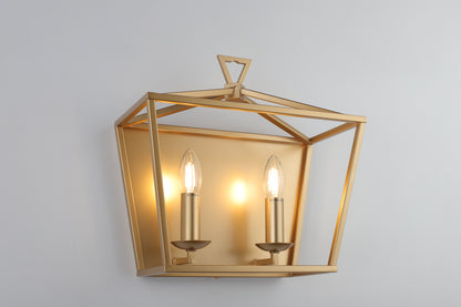 Perigan 2-Light Wall Light — Matt Gold — view 3