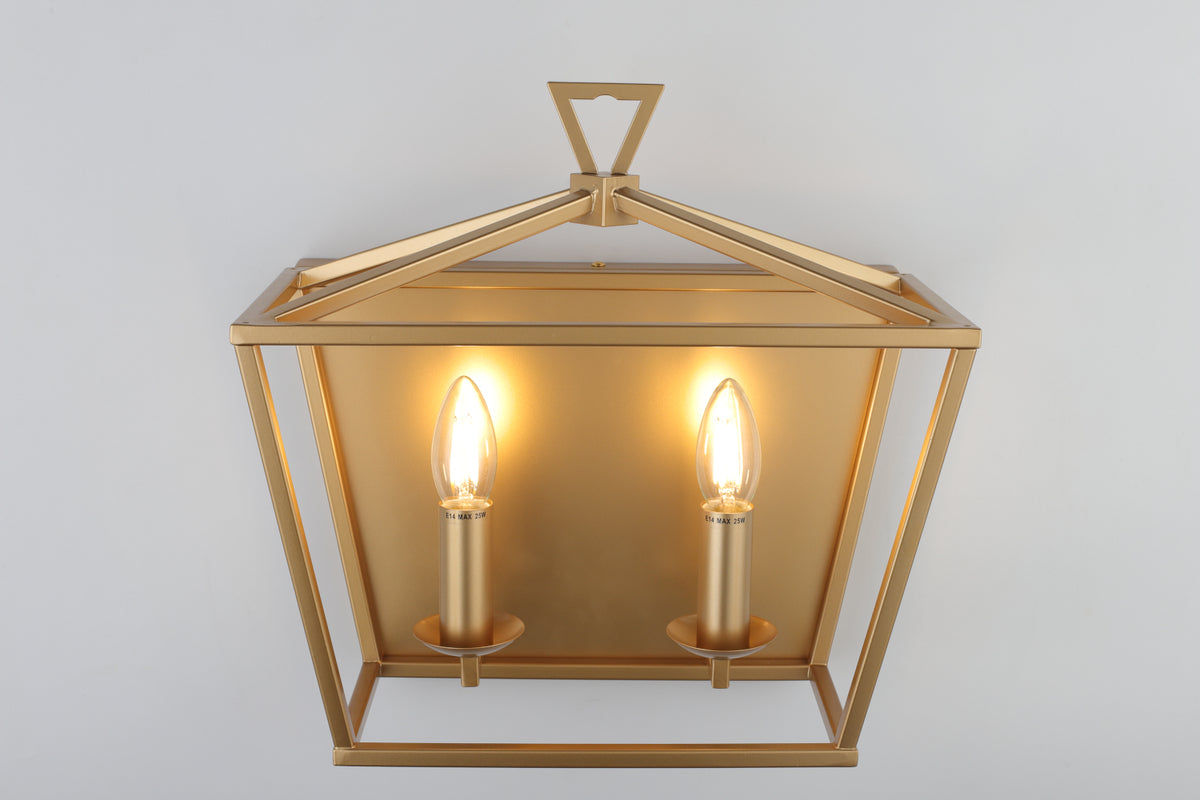 Perigan 2-Light Wall Light — Matt Gold — view 6