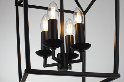 Perigan 4-Light Pendant — Black