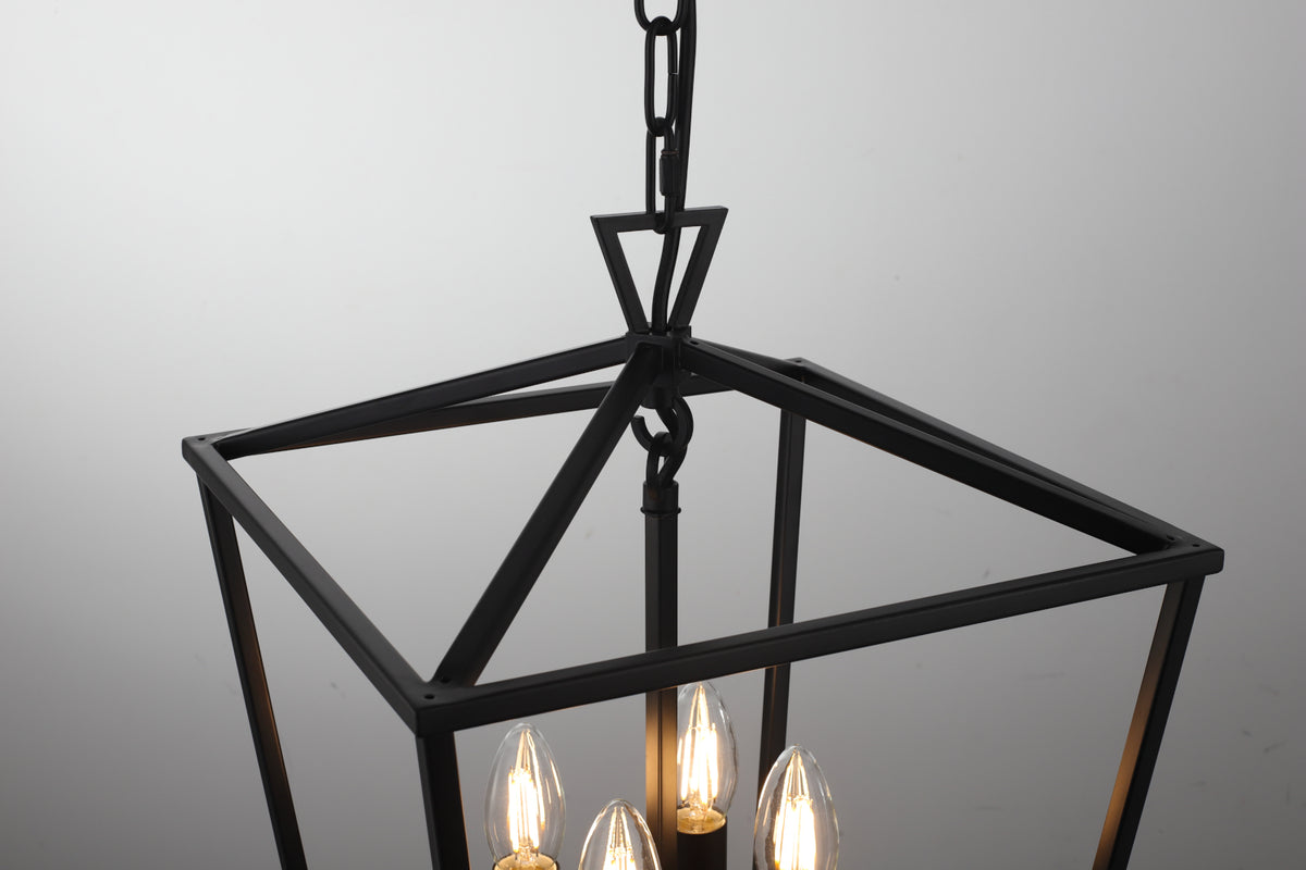 Perigan 4-Light Pendant — Black — view 4