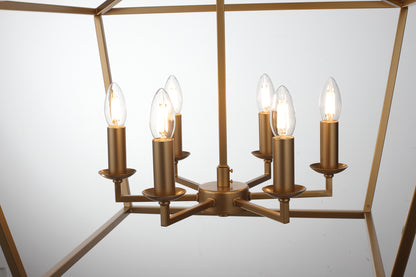 Perigan 6-Light Pendant — Matt Gold