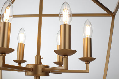 Perigan 6-Light Pendant — Matt Gold — view 2