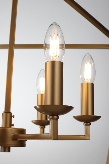 Perigan 6-Light Pendant — Matt Gold — view 3