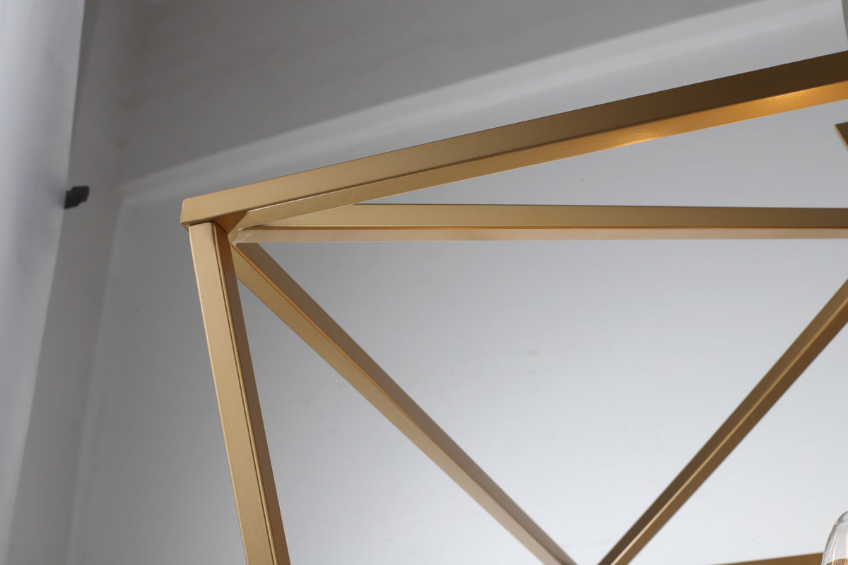 Perigan 6-Light Pendant — Matt Gold — view 4