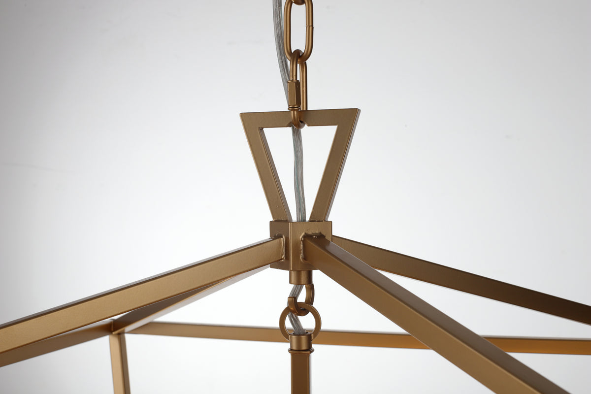 Perigan 6-Light Pendant — Matt Gold — view 5