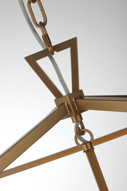 Perigan 6-Light Pendant — Matt Gold — view 6