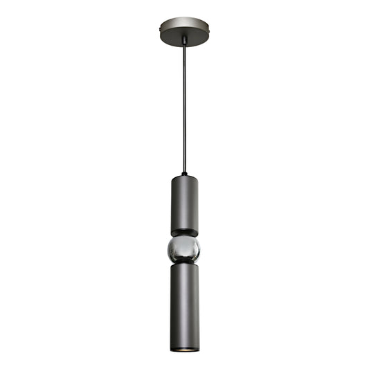 Rolo 1-Light Pendant — Charcoal & Chrome