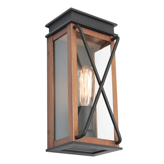 Sicily 1-Light Exterior Wall Light — Black