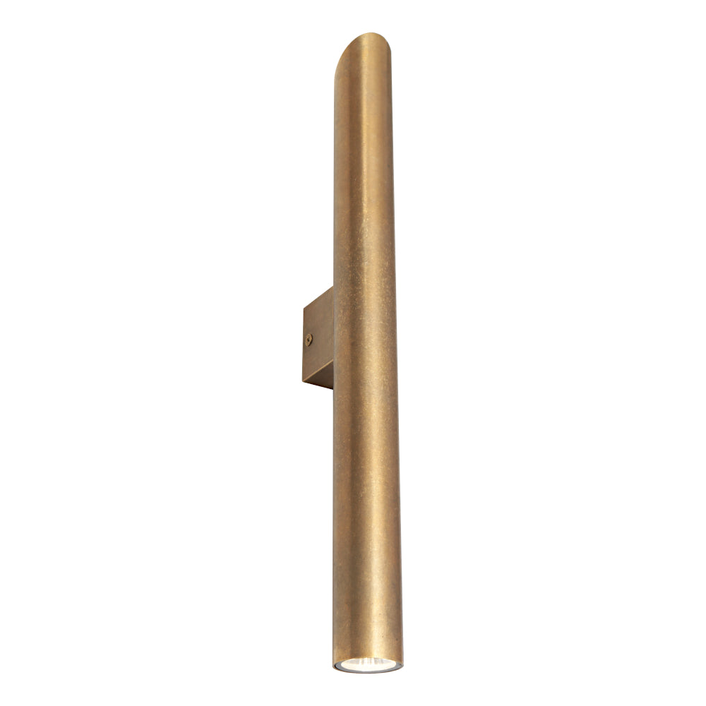 Taupo LED Exterior Wall Light — Aged Brass — view 2