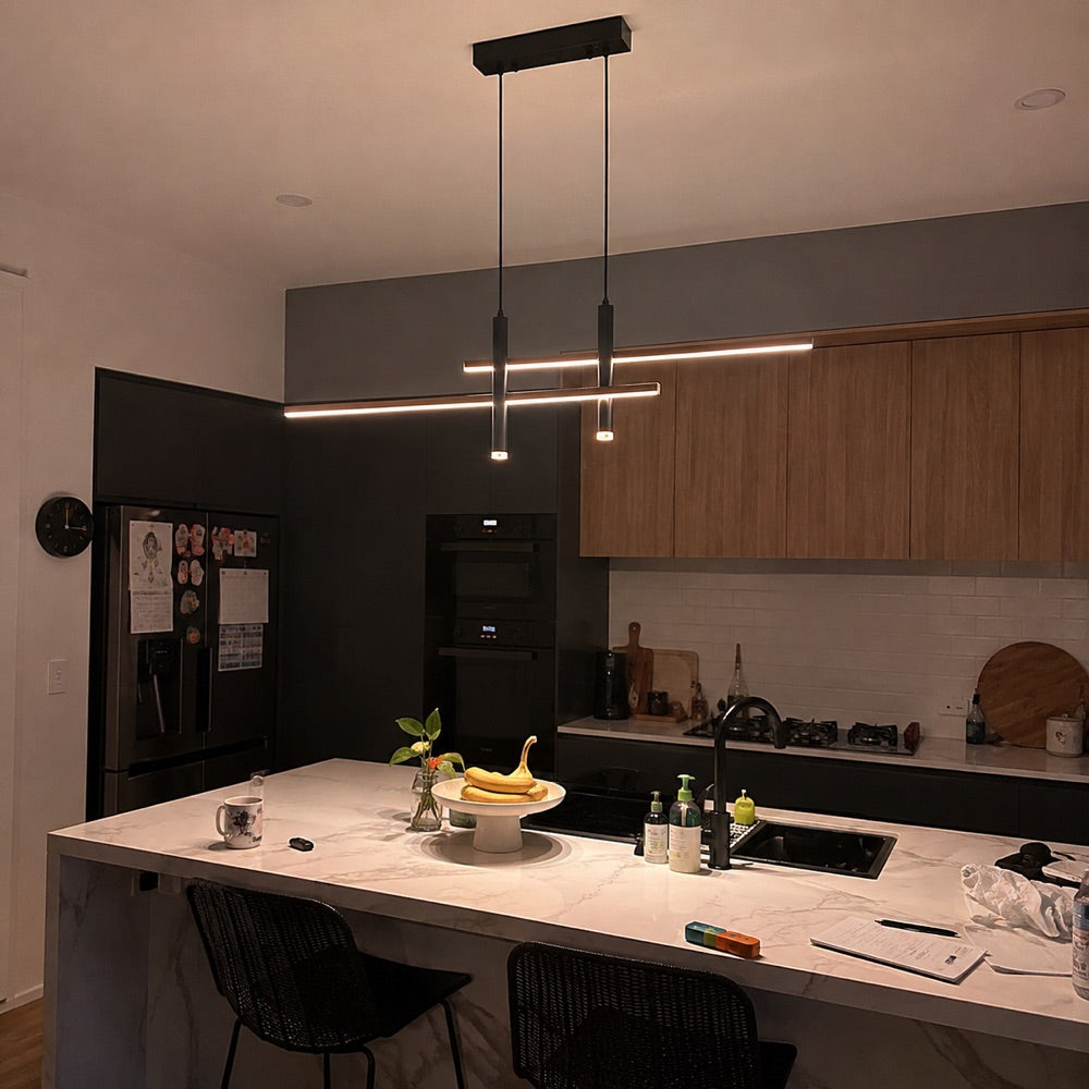 Modern Linear LED Pendant styled in an Australian home 6